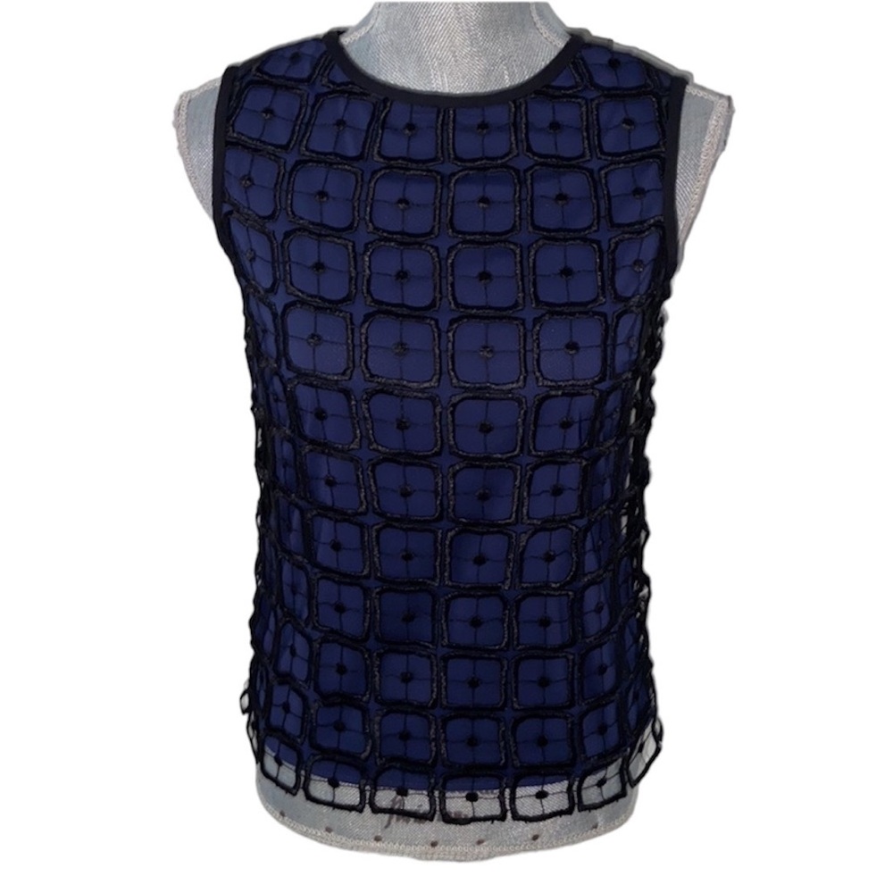 New Tory Burch EDEL SHELL Black & Blue size 0